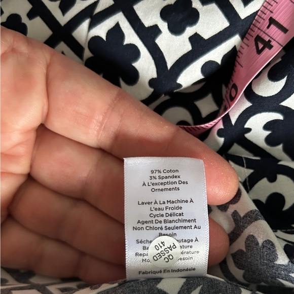 Talbots Plus 24W patterned, no iron button down black & white blouse (NWOT) - Picture 14 of 14